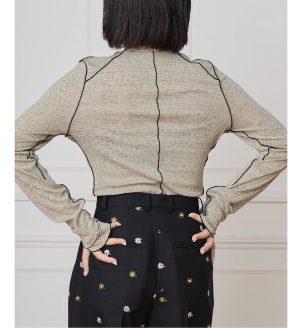 IENA LA BOUCLE「HAKUJI/ハクジ Glittery ロングスリーブプルオーバー H232564」|Tシャツ・カットソー|