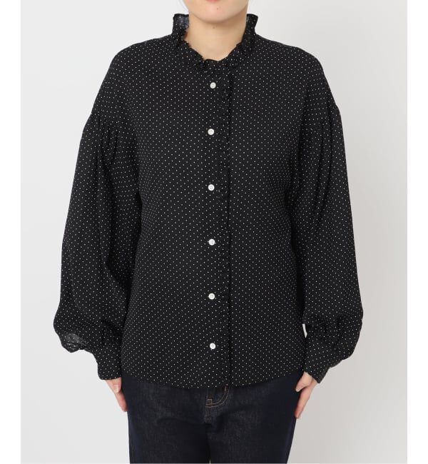 SLOBE IENA「ドットミニフリルブラウス」|シャツ・ブラウス|