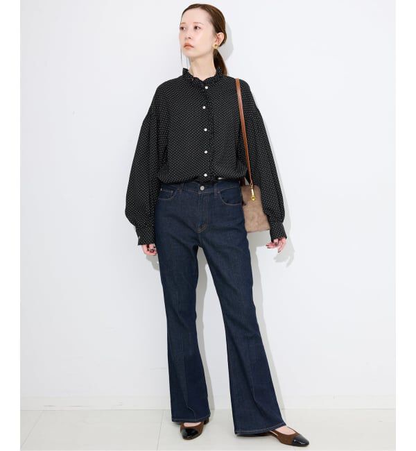 SLOBE IENA「ドットミニフリルブラウス」|シャツ・ブラウス|