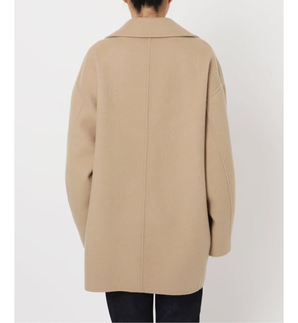 SLOBE IENA「souple wool ダブルフェイスミドルコート」|ピーコート|