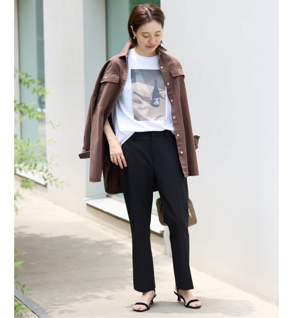 SLOBE IENA「《WEB限定/3サイズ展開/追加2》スティックパンツ」|スラックス|