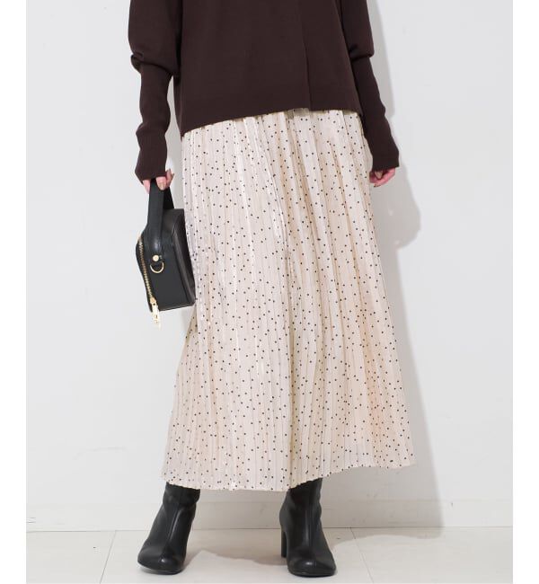 SLOBE IENA「ドットプリーツスカート」|スカート|