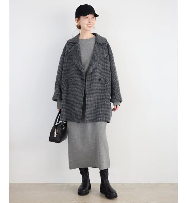 SLOBE IENA「《セットアップ対応可/WEB限定/追加》コットンダブルフェイスプルオーバー」|ニット・セーター|