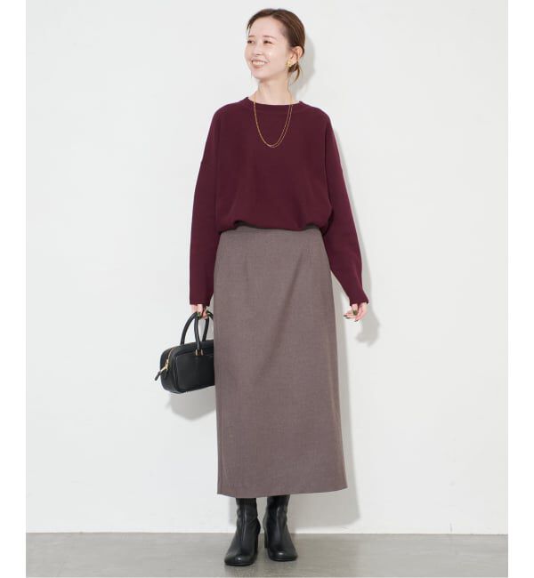 SLOBE IENA「《セットアップ対応可/WEB限定/追加》コットンダブルフェイスプルオーバー」|ニット・セーター|