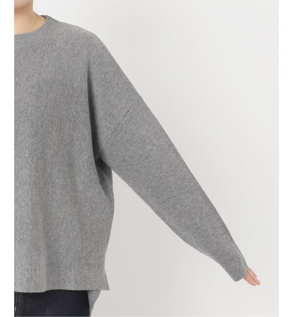 SLOBE IENA「《セットアップ対応可/WEB限定/追加》コットンダブルフェイスプルオーバー」|ニット・セーター|
