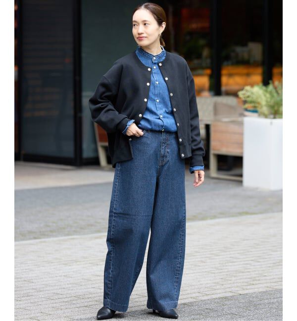 SLOBE IENA「LE DENIM カーブバギーデニムパンツ」|デニム|