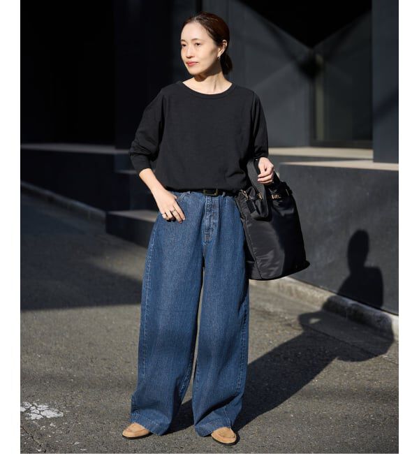 SLOBE IENA「LE DENIM カーブバギーデニムパンツ」|デニム|