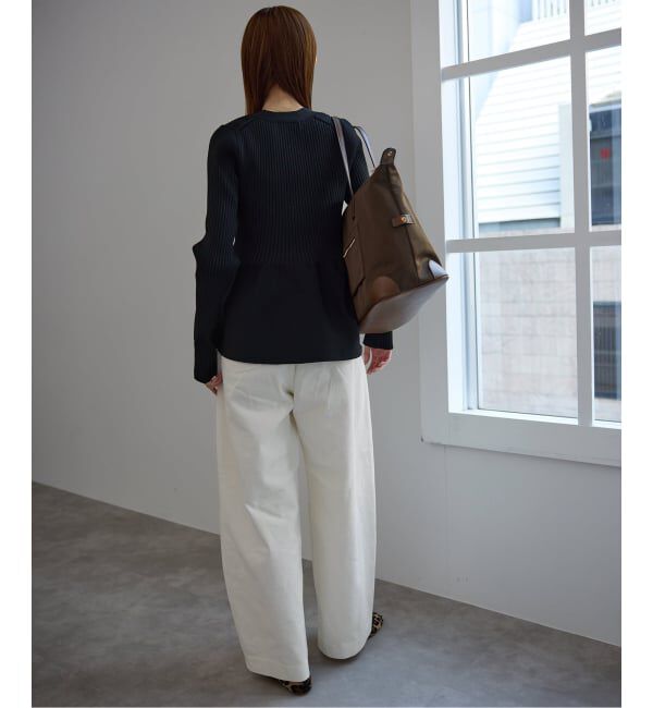 SLOBE IENA「LE DENIM カーブバギーデニムパンツ」|デニム|