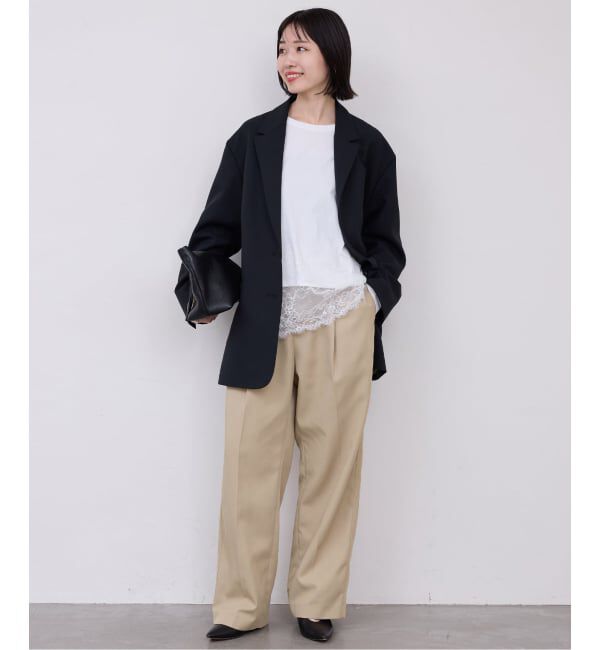 SLOBE IENA「《セットアップ対応可/WEBのみ4サイズ展開》撥水2タックチノパンツ」|チノ|