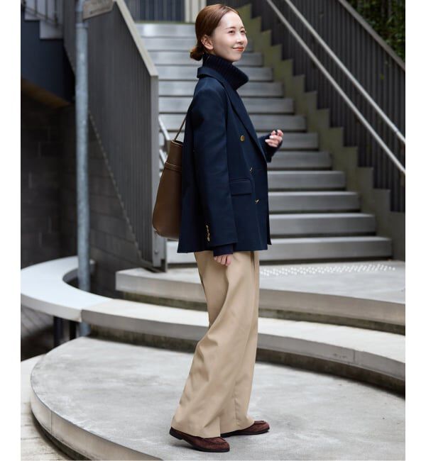 SLOBE IENA「《セットアップ対応可/WEBのみ4サイズ展開》撥水2タックチノパンツ」|チノ|