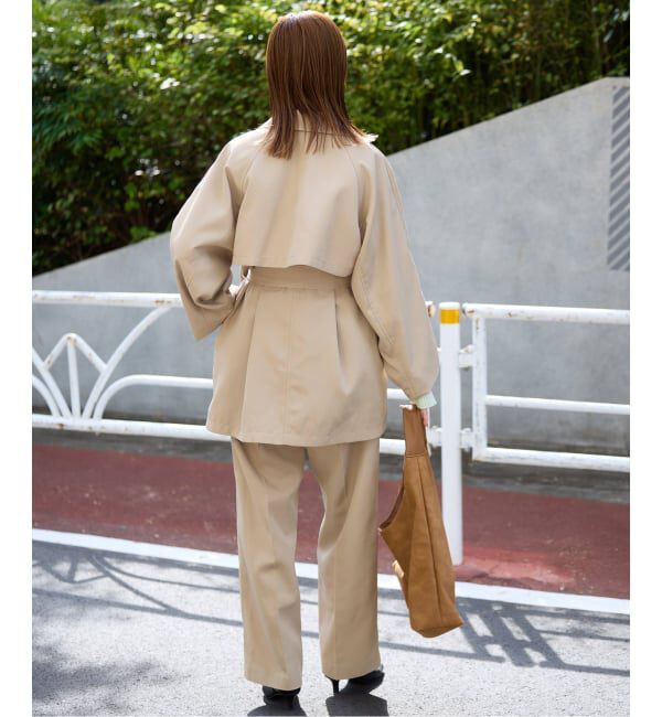 SLOBE IENA「《セットアップ対応可/WEBのみ4サイズ展開》撥水2タックチノパンツ」|チノ|