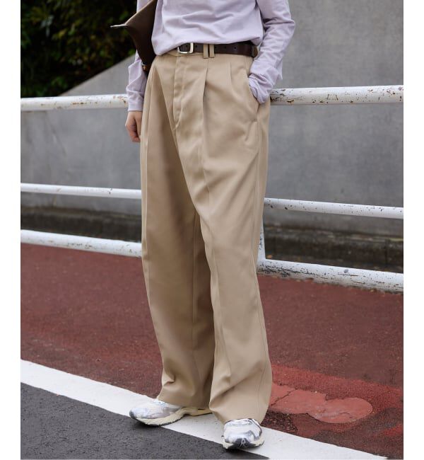 SLOBE IENA「《セットアップ対応可/WEBのみ4サイズ展開》撥水2タックチノパンツ」|チノ|