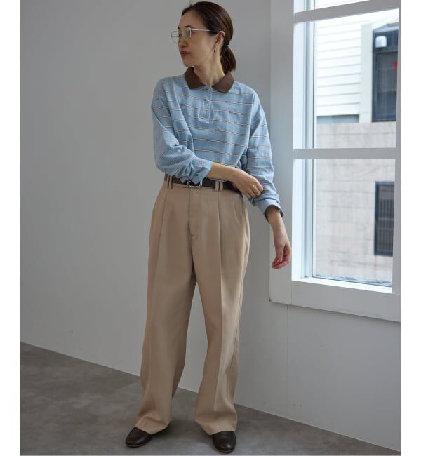 SLOBE IENA「《セットアップ対応可/WEBのみ4サイズ展開》撥水2タックチノパンツ」|チノ|