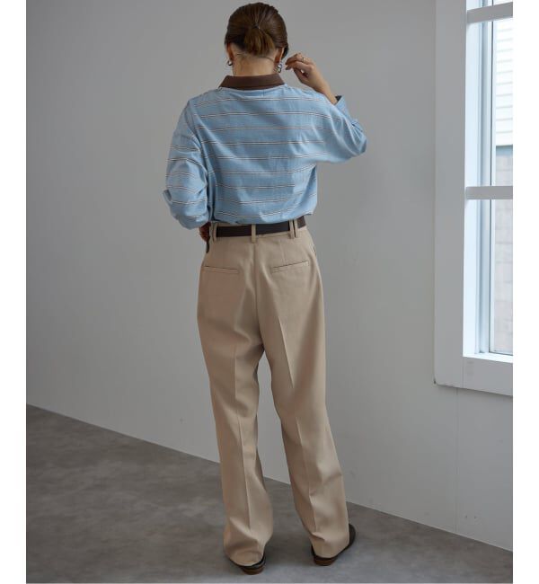 SLOBE IENA「《セットアップ対応可/WEBのみ4サイズ展開》撥水2タックチノパンツ」|チノ|