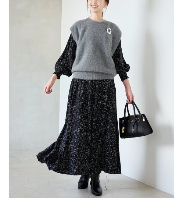 SLOBE IENA「《追加2予約》ドットシャーリングワンピース」|ワンピース|