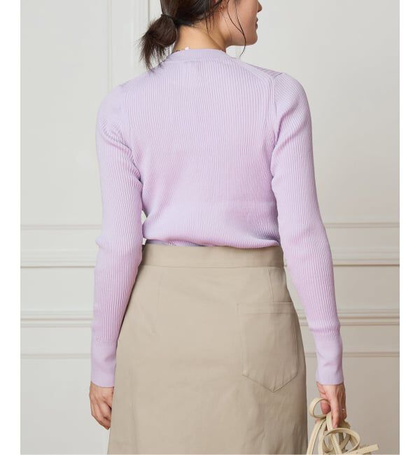 IENA LA BOUCLE「《予約》IENA LA BOUCLE コットンシルクRIBプルオーバー」|ニット・セーター|