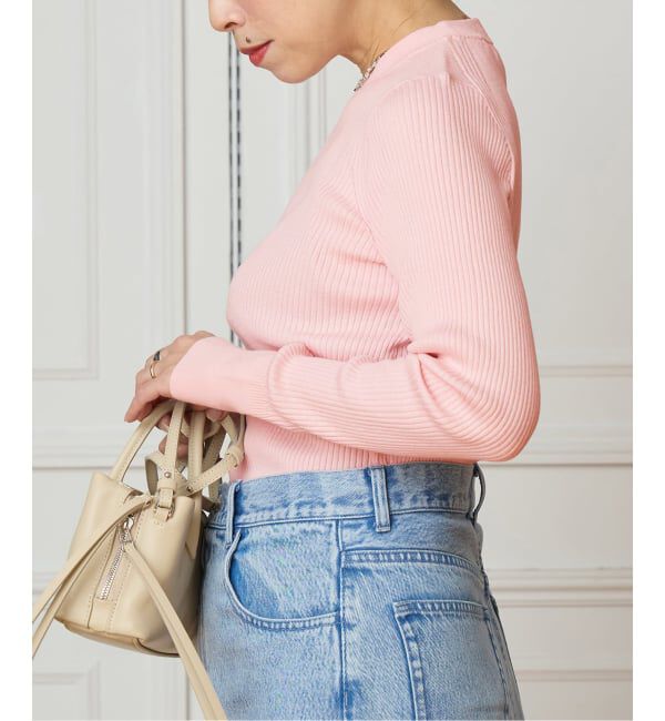 IENA LA BOUCLE「《予約》IENA LA BOUCLE コットンシルクRIBプルオーバー」|ニット・セーター|
