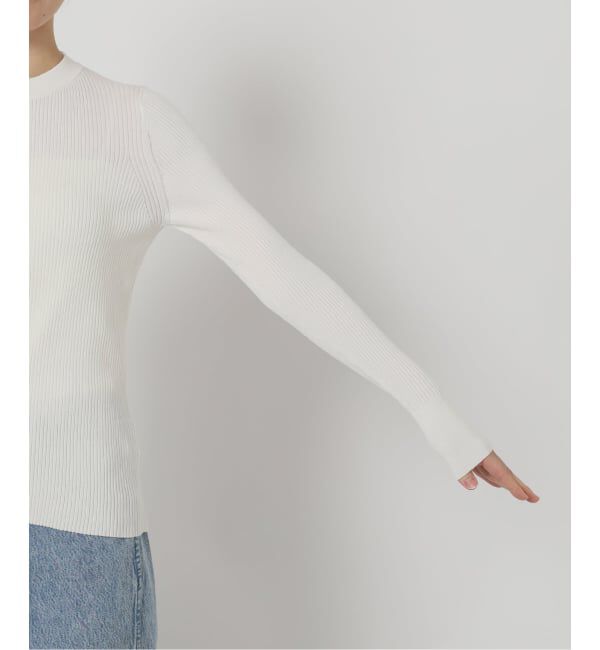 IENA LA BOUCLE「《予約》IENA LA BOUCLE コットンシルクRIBプルオーバー」|ニット・セーター|