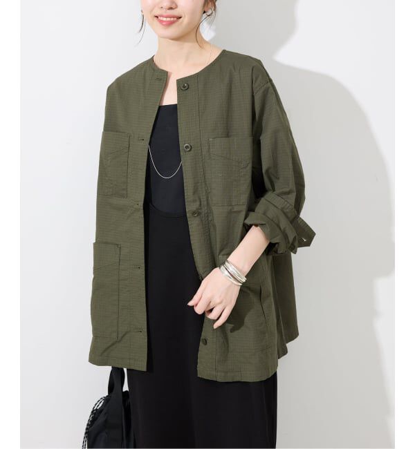 SLOBE IENA「《追加予約》ノーカラーサファリブルゾン」|その他|