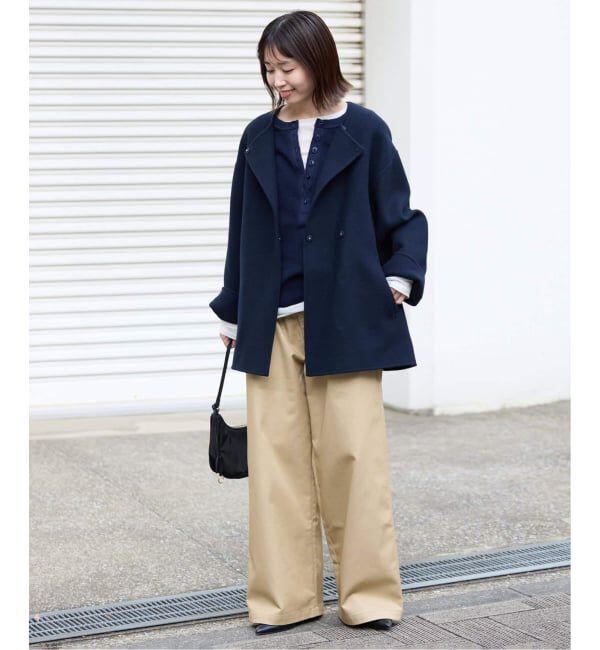 SLOBE IENA「《WEB限定カラー有り/追加予約》Wフェイスジャージヘンリープルオーバー」|Tシャツ・カットソー|