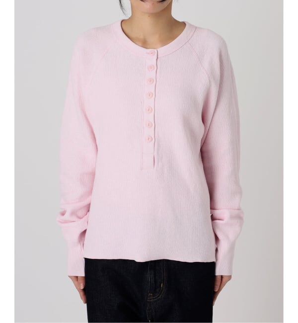 SLOBE IENA「《WEB限定カラー有り/追加予約》Wフェイスジャージヘンリープルオーバー」|Tシャツ・カットソー|