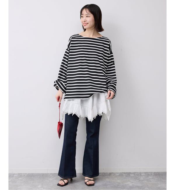 SLOBE IENA「《予約》LE MINOR/ルミノア SLOBE別注 ビッグボーダロンTEE」|Tシャツ・カットソー|