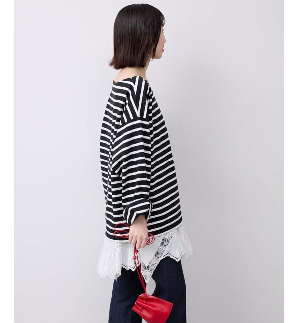 SLOBE IENA「《予約》LE MINOR/ルミノア SLOBE別注 ビッグボーダロンTEE」|Tシャツ・カットソー|