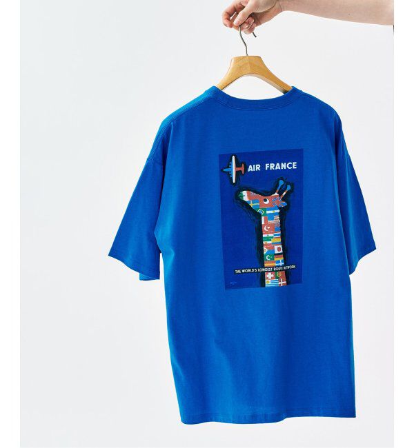 417 EDIFICE「SAVIGNAC サヴィニャック別注 French Company プリントTシャツ 1」|Tシャツ・カットソー|ブルー