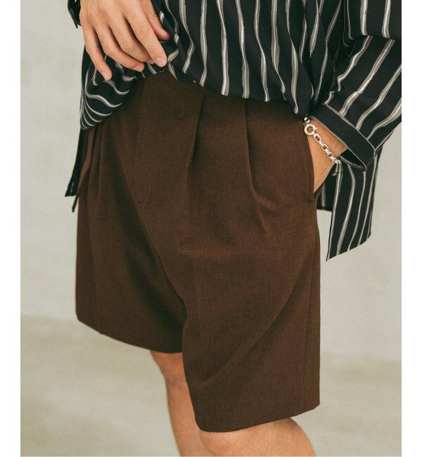 EDIFICE「シャンタン ベルテッド 2プリーツ ショーツ」|その他|