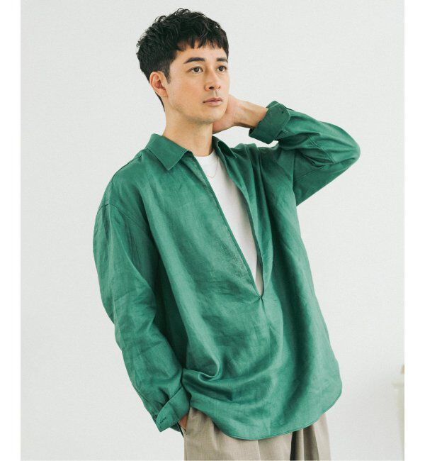 EDIFICE「《追加》リネン スキッパー シャツ」|シャツ・ブラウス|