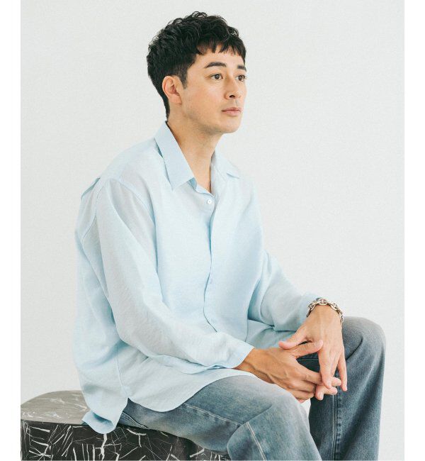 EDIFICE「シアー バンブー 8分袖 レギュラーシャツ」|シャツ・ブラウス|