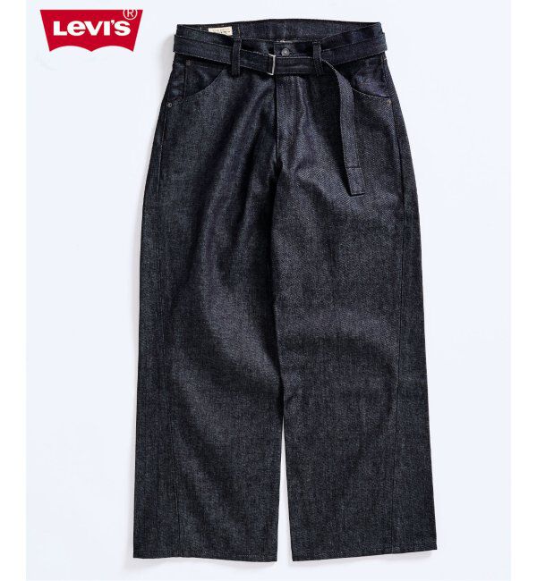 417 EDIFICE「LEVI&rsquo;S(R)/リーバイス(R) 別注 TWISTED BELTED デニムパンツ L30」|デニム|ネイビー
