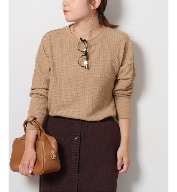 JOURNAL STANDARD relume「《追加3》TCワッフルオーバーサイズロングスリーブTシャツ」|Tシャツ・カットソー|キャメル A