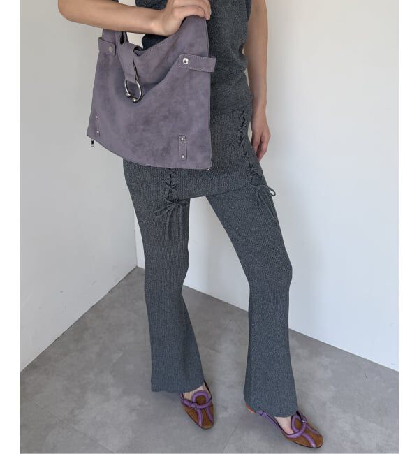 Oriens JOURNAL STANDARD「レースアップニットフレアパンツ」|その他|