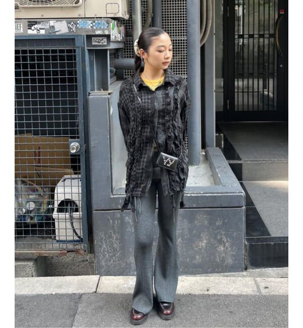 Oriens JOURNAL STANDARD「レースアップニットフレアパンツ」|その他|