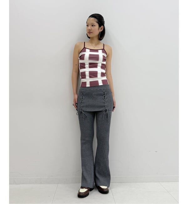 Oriens JOURNAL STANDARD「レースアップニットフレアパンツ」|その他|