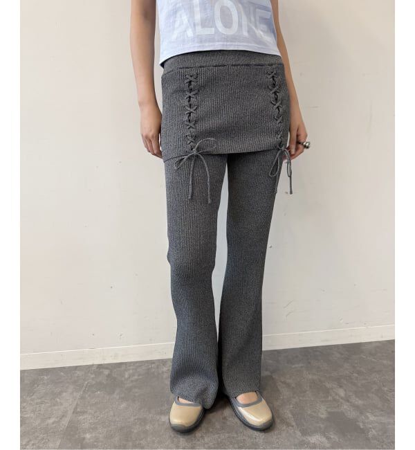Oriens JOURNAL STANDARD「レースアップニットフレアパンツ」|その他|