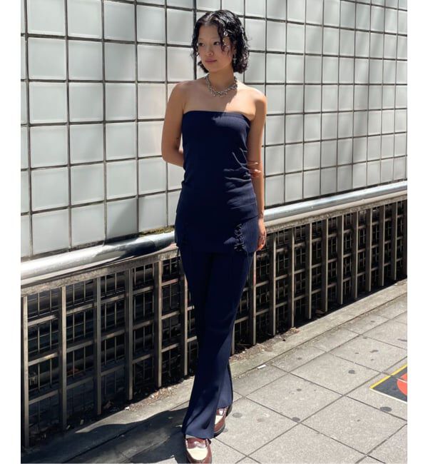 Oriens JOURNAL STANDARD「レースアップニットフレアパンツ」|その他|