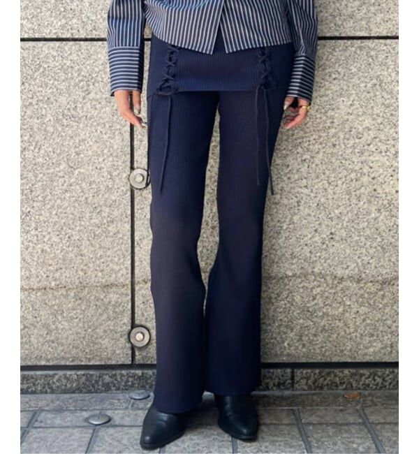 Oriens JOURNAL STANDARD「レースアップニットフレアパンツ」|その他|