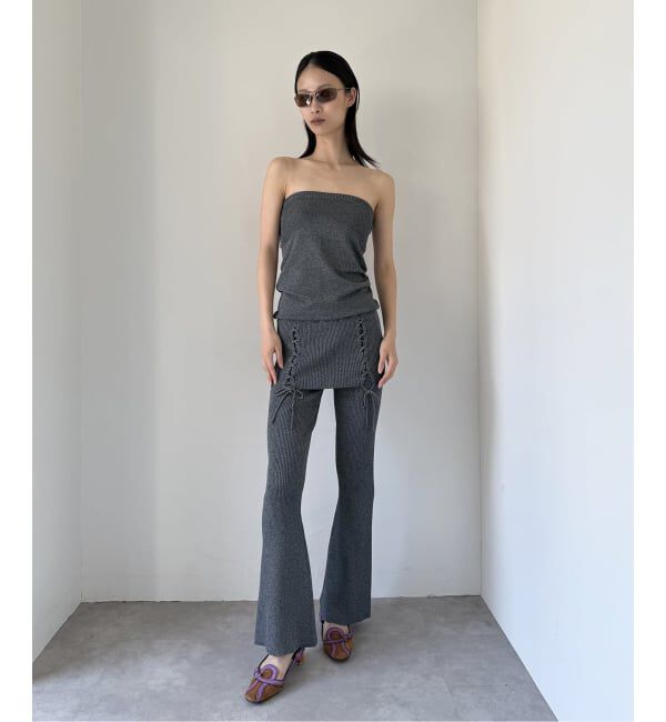 Oriens JOURNAL STANDARD「レースアップニットフレアパンツ」|その他|