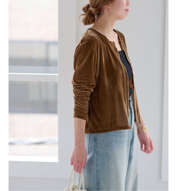 JOURNAL STANDARD relume「シアーベロアクルーネックカーディガン」|カーディガン|