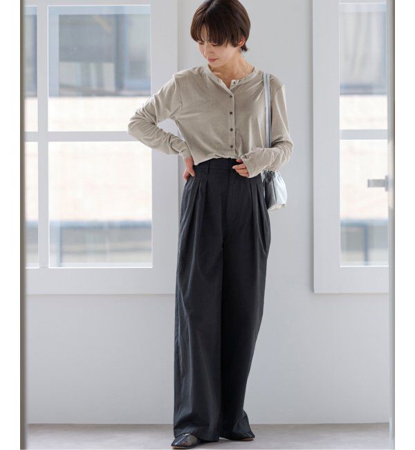 JOURNAL STANDARD relume「シアーベロアクルーネックカーディガン」|カーディガン|