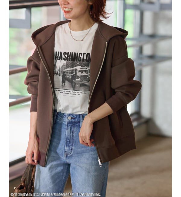 JOURNAL STANDARD relume「《WEB限定追加 / 新色》フーディーブルゾン」|パーカー|ブラウン