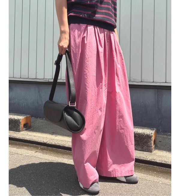JOURNAL STANDARD「ギャザーボリュームカラーパンツ」|その他|ピンク