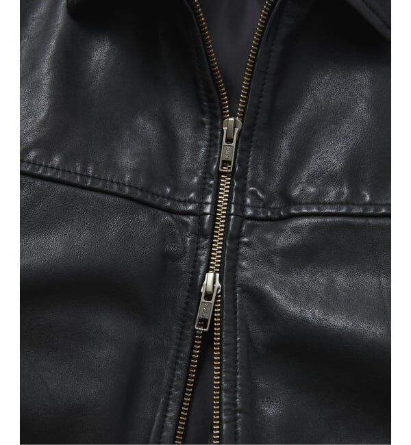 JOURNAL STANDARD「シープ レザー ウォッシュド ジップ ブルゾン」|ライダースジャケット|