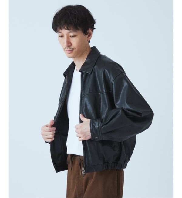 JOURNAL STANDARD「シープ レザー ウォッシュド ジップ ブルゾン」|ライダースジャケット|