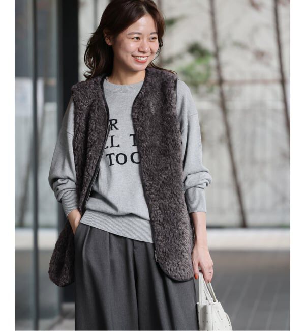 JOURNAL STANDARD relume「《WEB限定追加》シープフェイクファージップベスト」|ダウンベスト・ベスト|