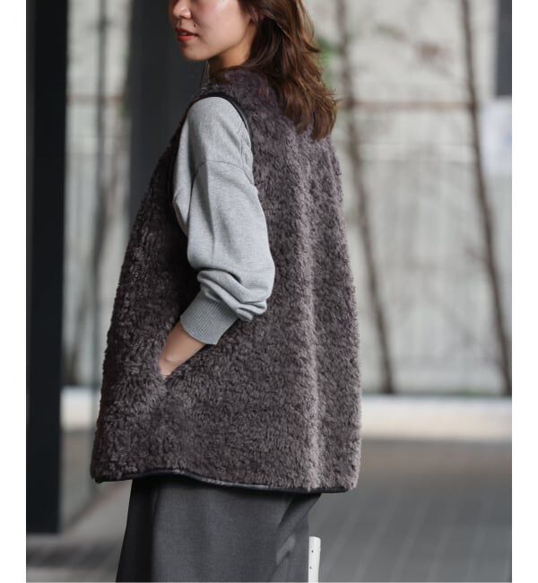 JOURNAL STANDARD relume「《WEB限定追加》シープフェイクファージップベスト」|ダウンベスト・ベスト|