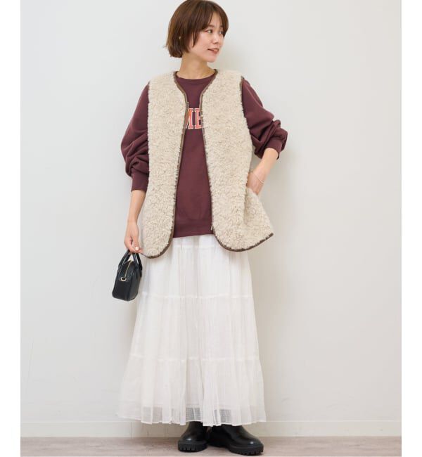 JOURNAL STANDARD relume「《WEB限定追加》シープフェイクファージップベスト」|ダウンベスト・ベスト|