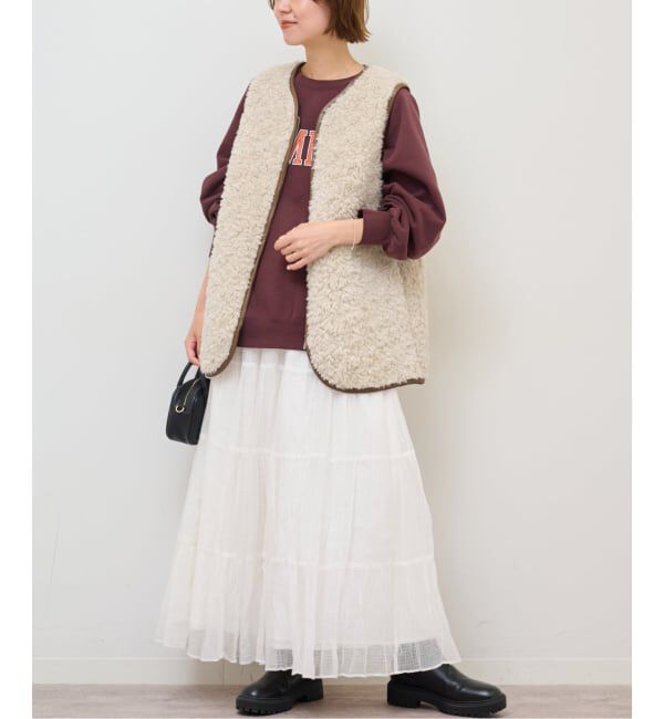 JOURNAL STANDARD relume「《WEB限定追加》シープフェイクファージップベスト」|ダウンベスト・ベスト|